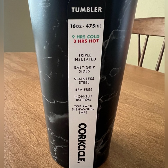 Corkcicle black marble tumbler - Picture 4 of 5